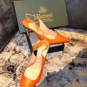 11M Orange with Gold Heel/ Brand
